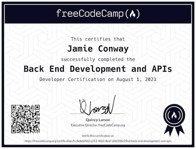 Backend Development and APIs - Free Code Camp